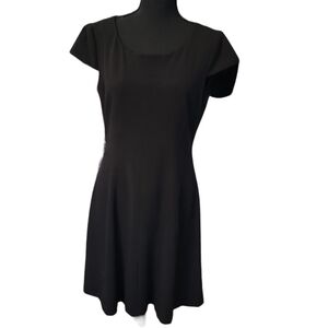 Tahari Black Princess Cut Knee length Dress Polyester Rayon Spandex Size 8